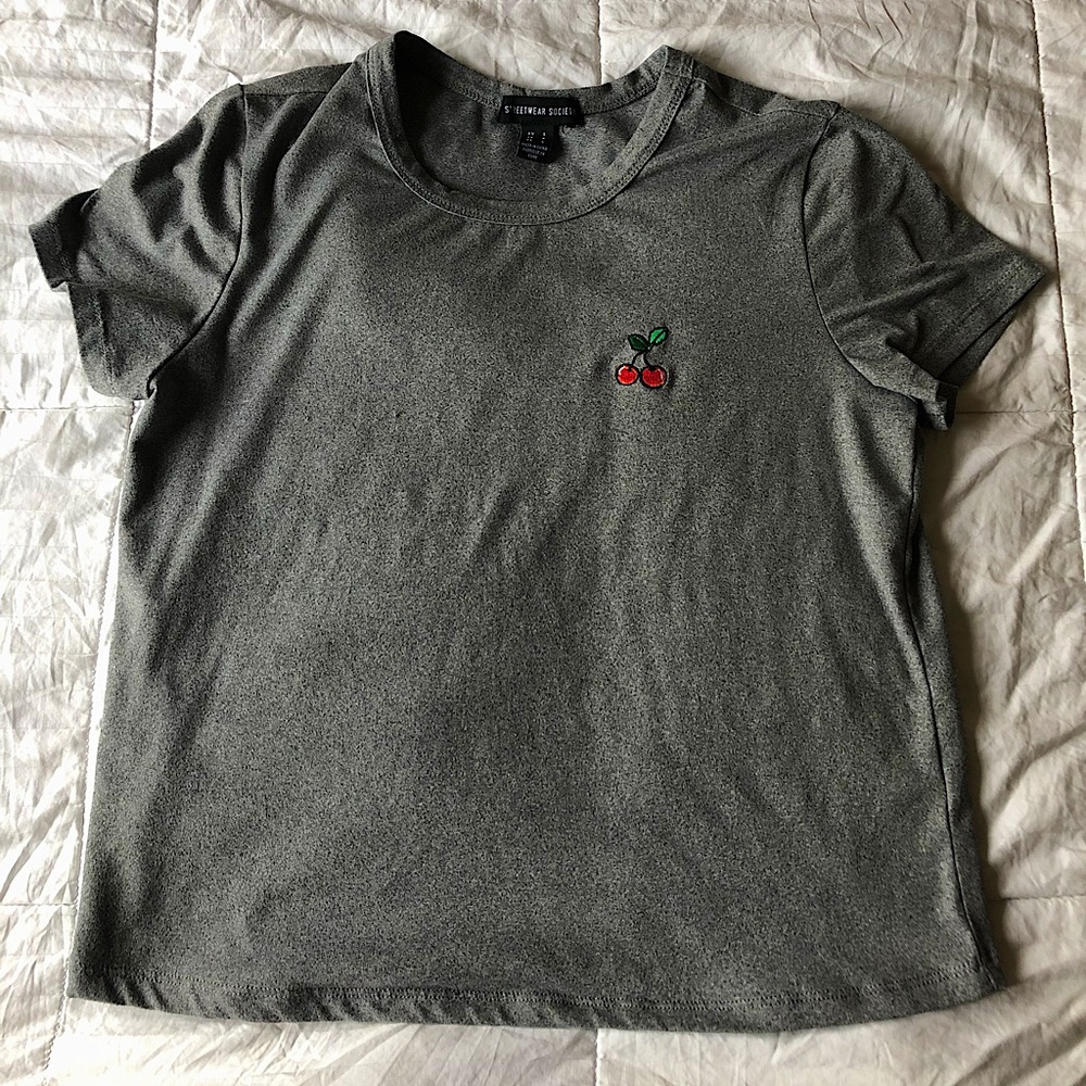 Streetwear Society Cherry Embroidered Shirt - Size Small